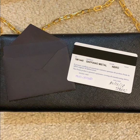 Authentic Prada Saffiano Wallet on a chain. - Picture 5 of 8